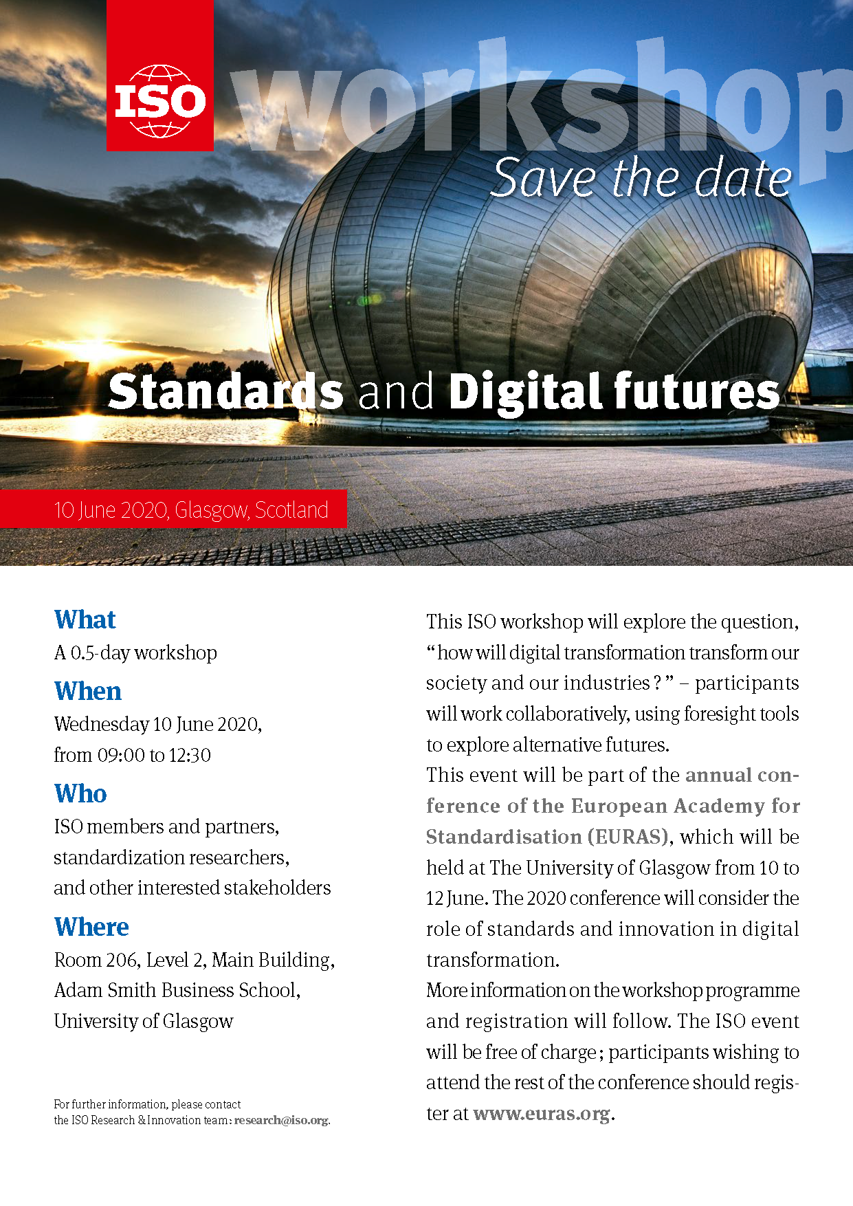 Save the date for the EURAS Workshop